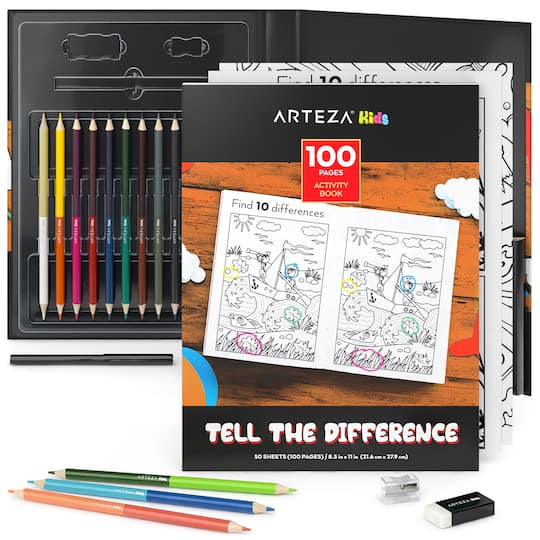 Arteza&#xAE; Kids Activity Book, Tell the Difference, 50 pages